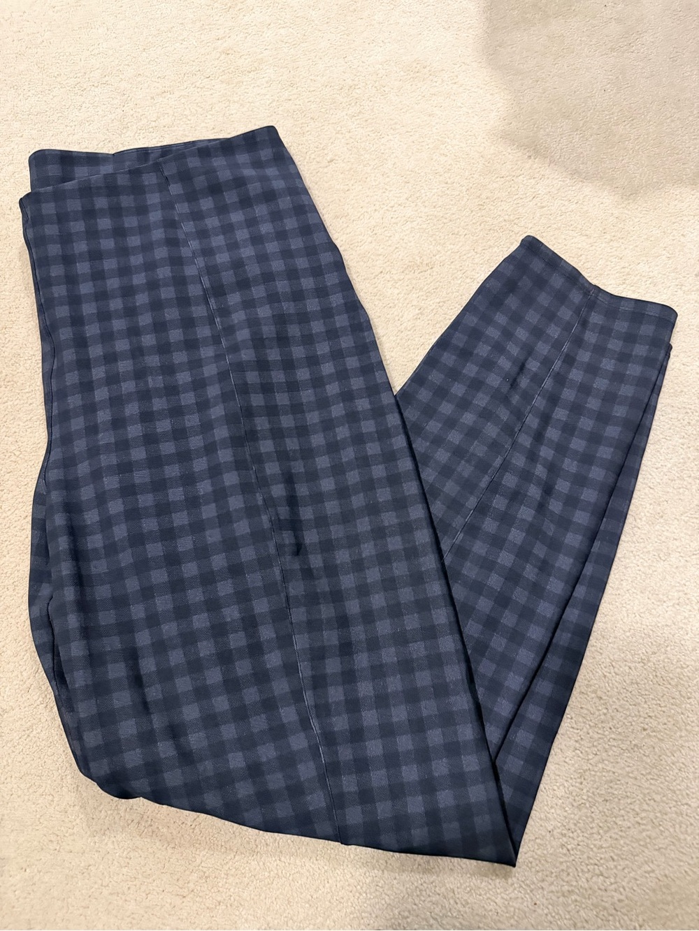 lululemon athletica Navy Checkered Cropped Pants